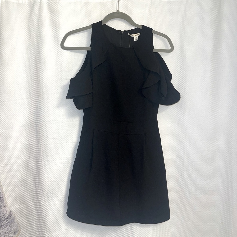 Miami Black Cold Shoulder Romper